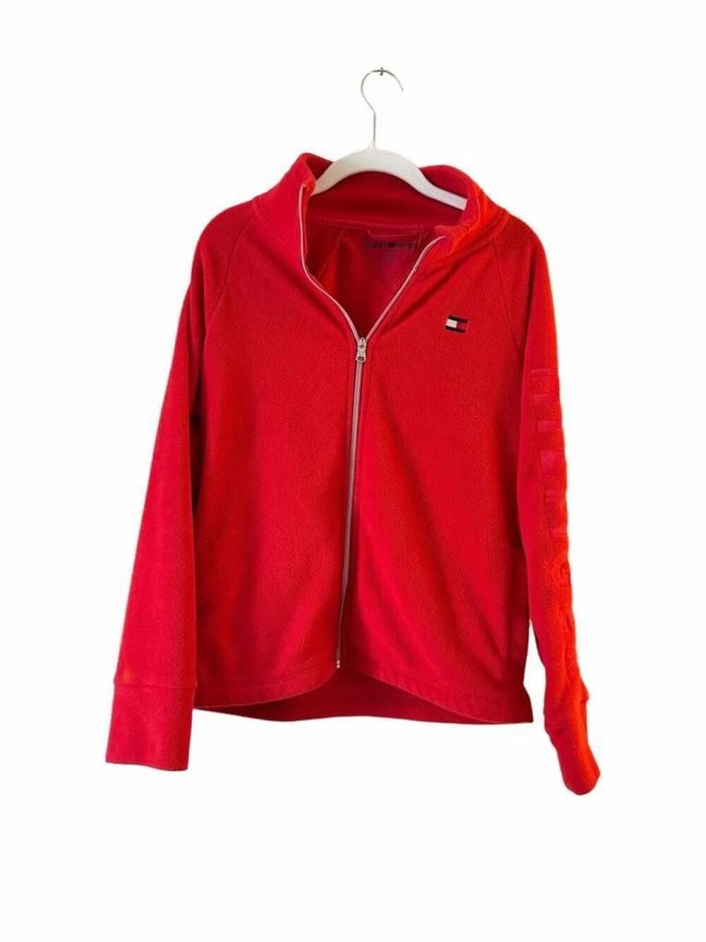 Tommy Hilfiger Sport Fleece Full Zip Jacket Size P/M Red